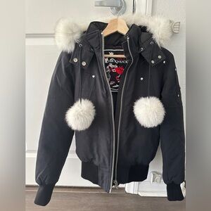 Moose Knucles ORGINAL DEBBIE SHEARLING BOMBER JACKET XS